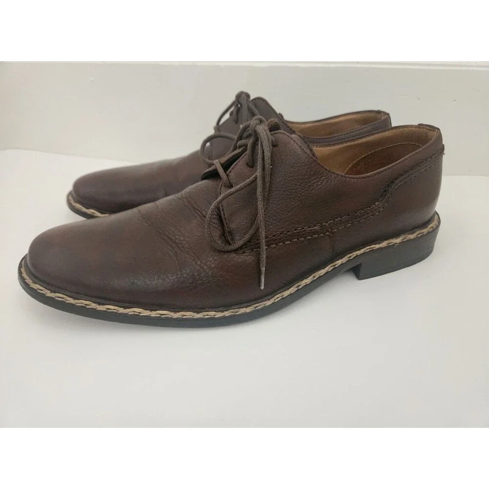 John Varvatos Size 9 M Brown Oxford Leather Dress Shoes Men